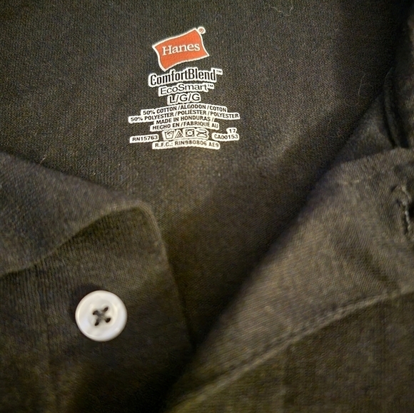 Hanes Polo Shirt Sz L - Picture 2 of 2